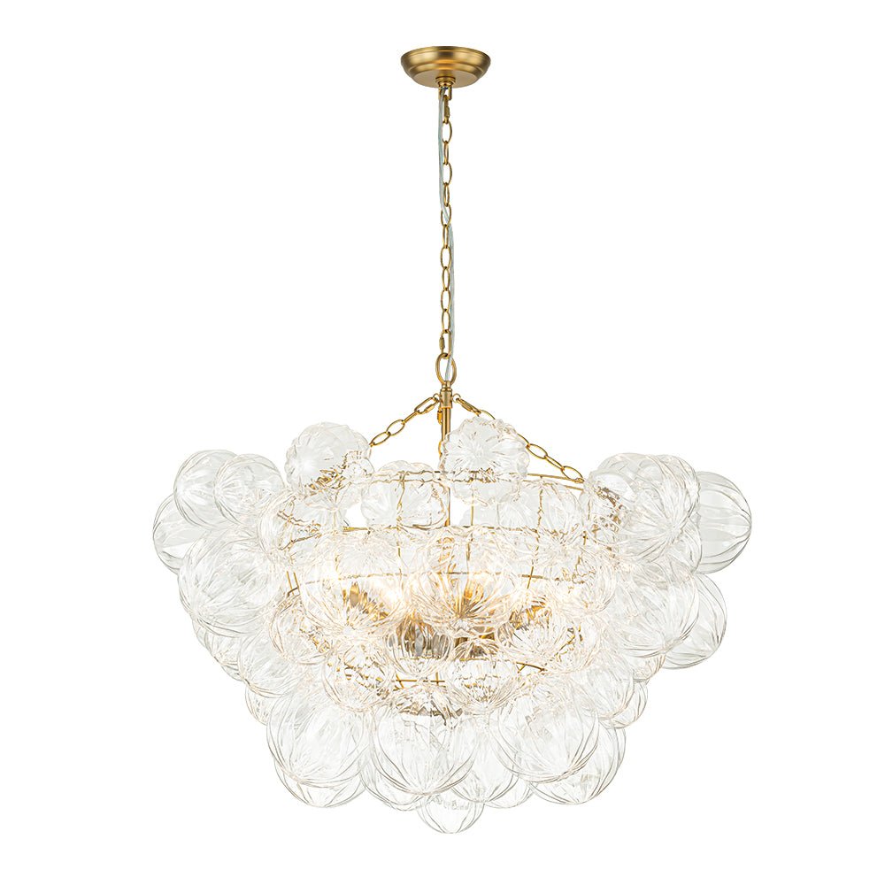 Elorin Texture Globe Bubble Glass Chandelier