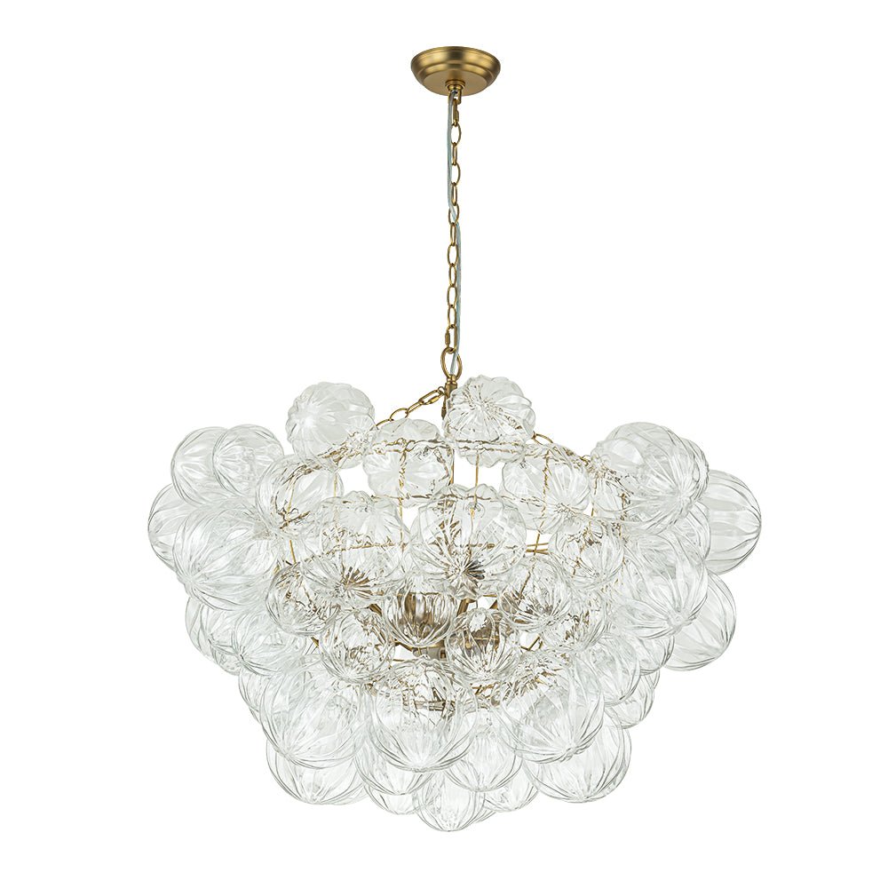 Elorin Texture Globe Bubble Glass Chandelier