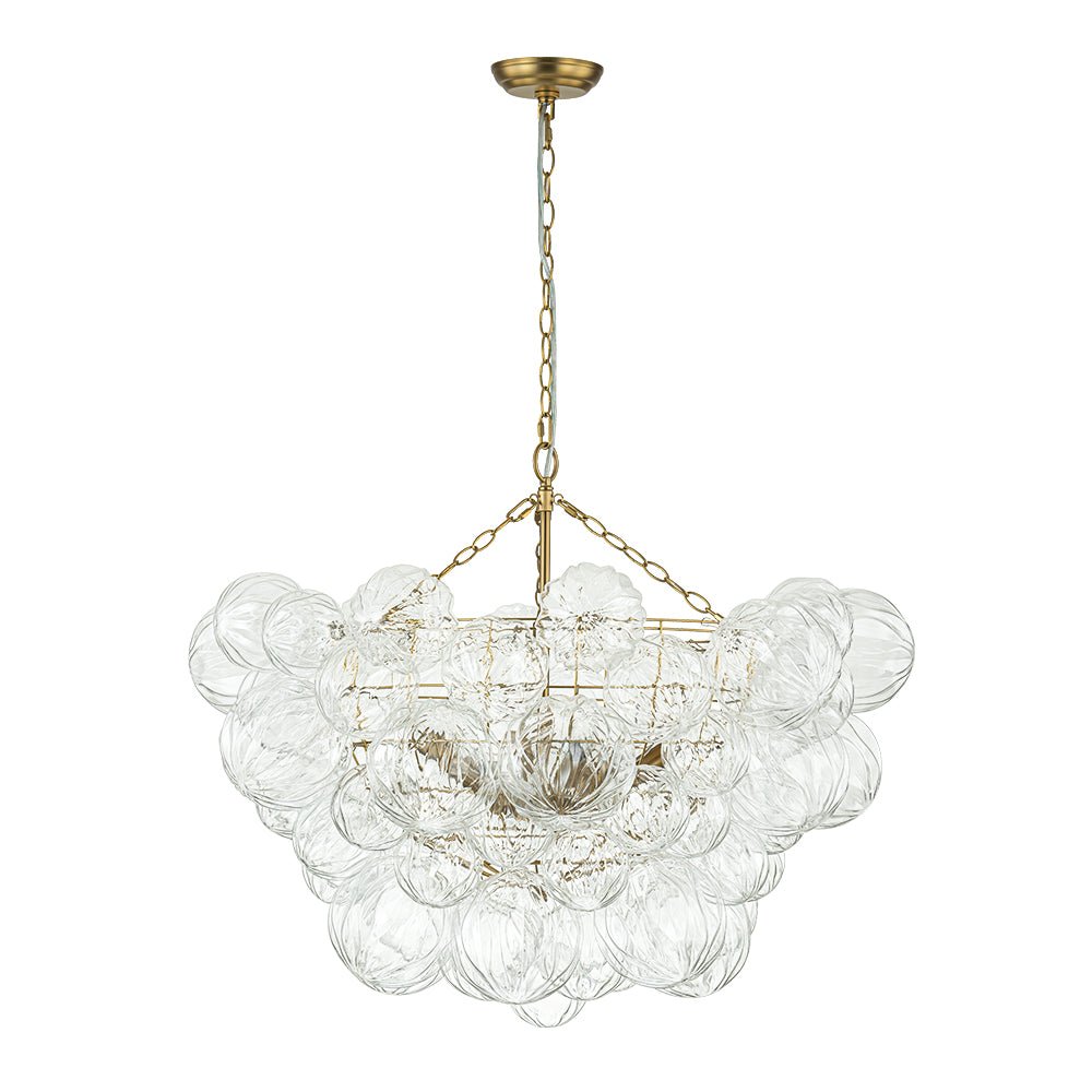 Elorin Texture Globe Bubble Glass Chandelier