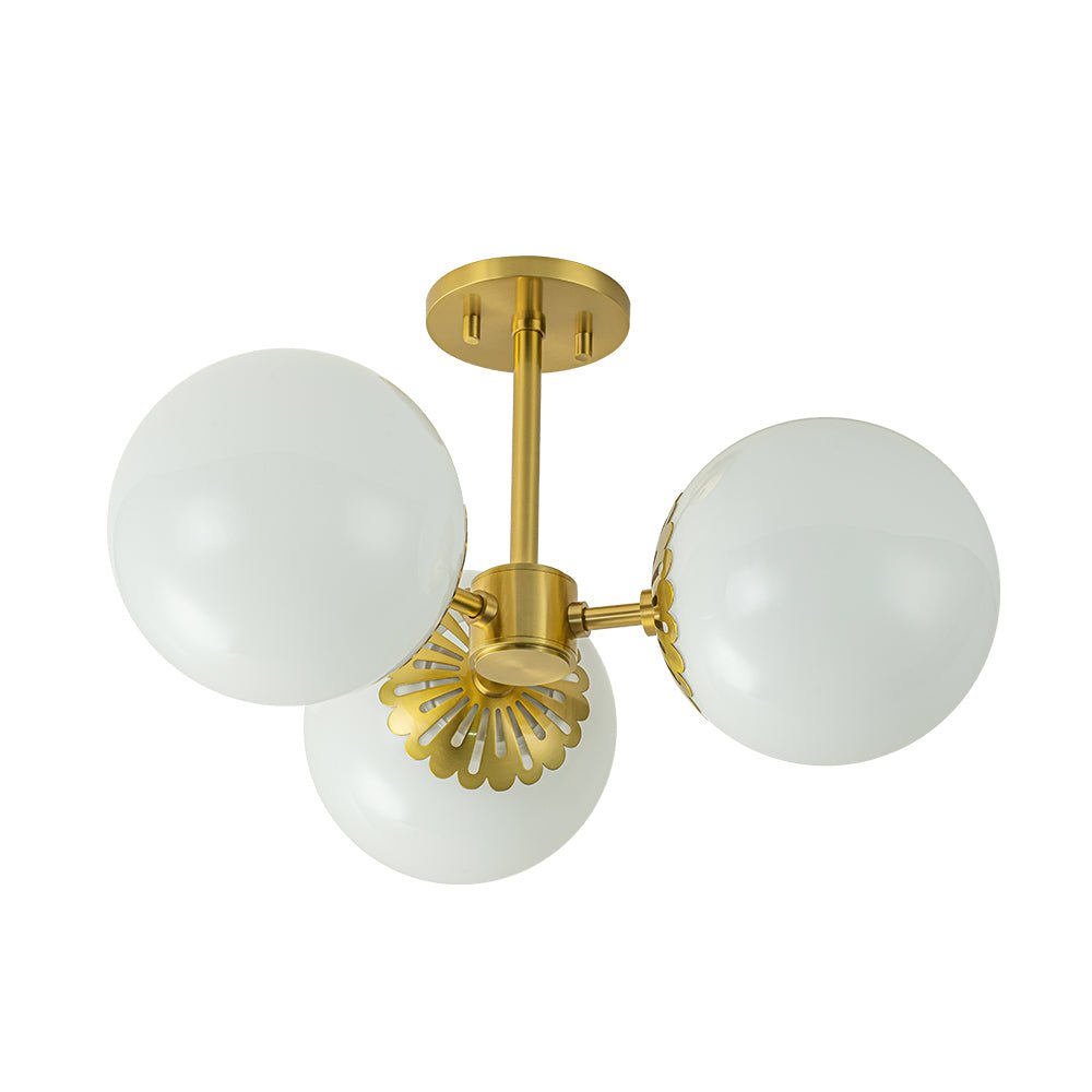 Pustur Modern Opal Glass Semi Flush Light
