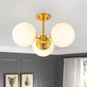 Pustur Modern Opal Glass Semi Flush Light