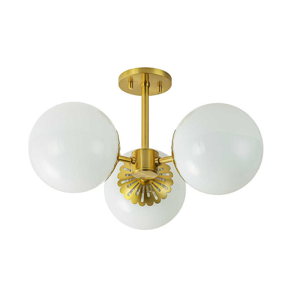 Pustur Modern Opal Glass Semi Flush Light