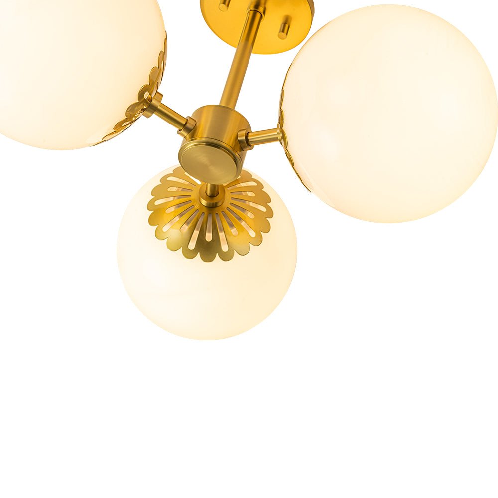 Pustur Modern Opal Glass Semi Flush Light