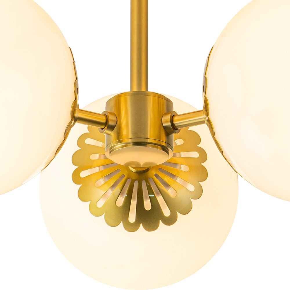 Pustur Modern Opal Glass Semi Flush Light