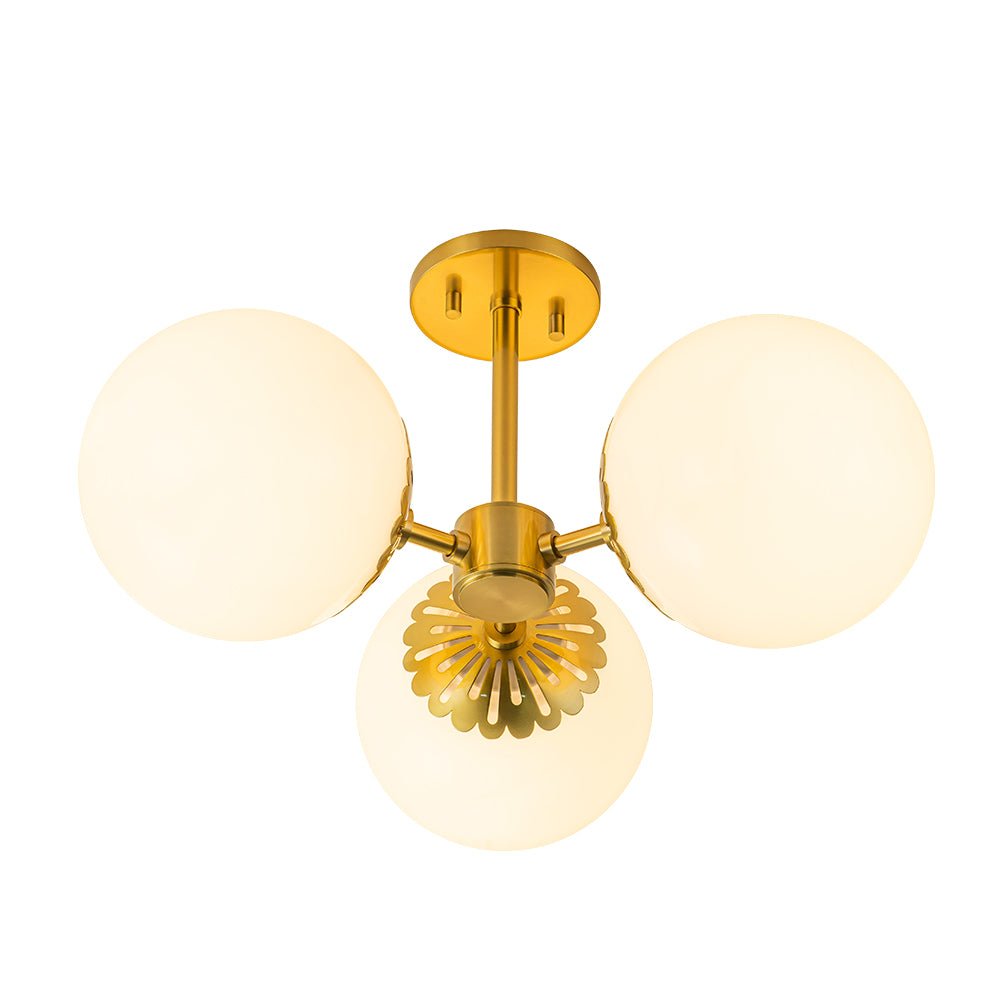 Pustur Modern Opal Glass Semi Flush Light