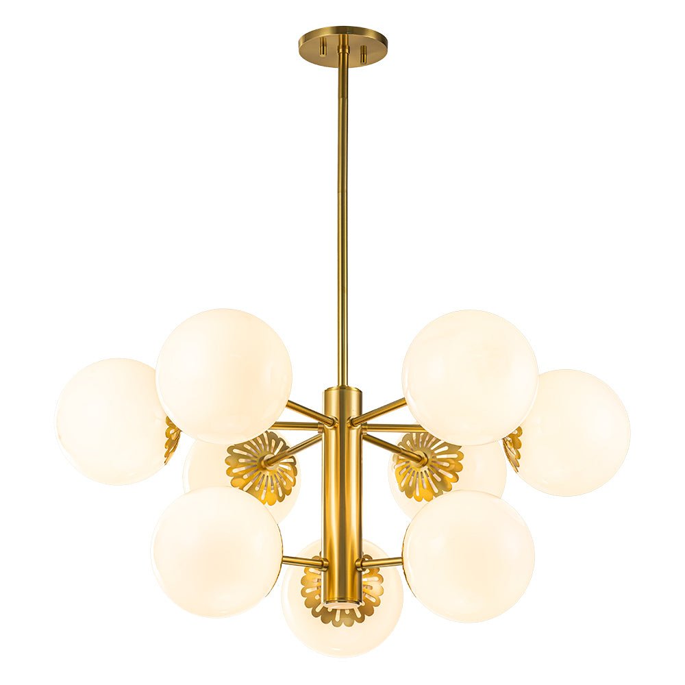 Ostulix Daisy Sputnik Opal Glass Chandelier