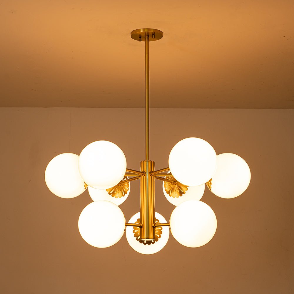 Ostulix Daisy Sputnik Opal Glass Chandelier