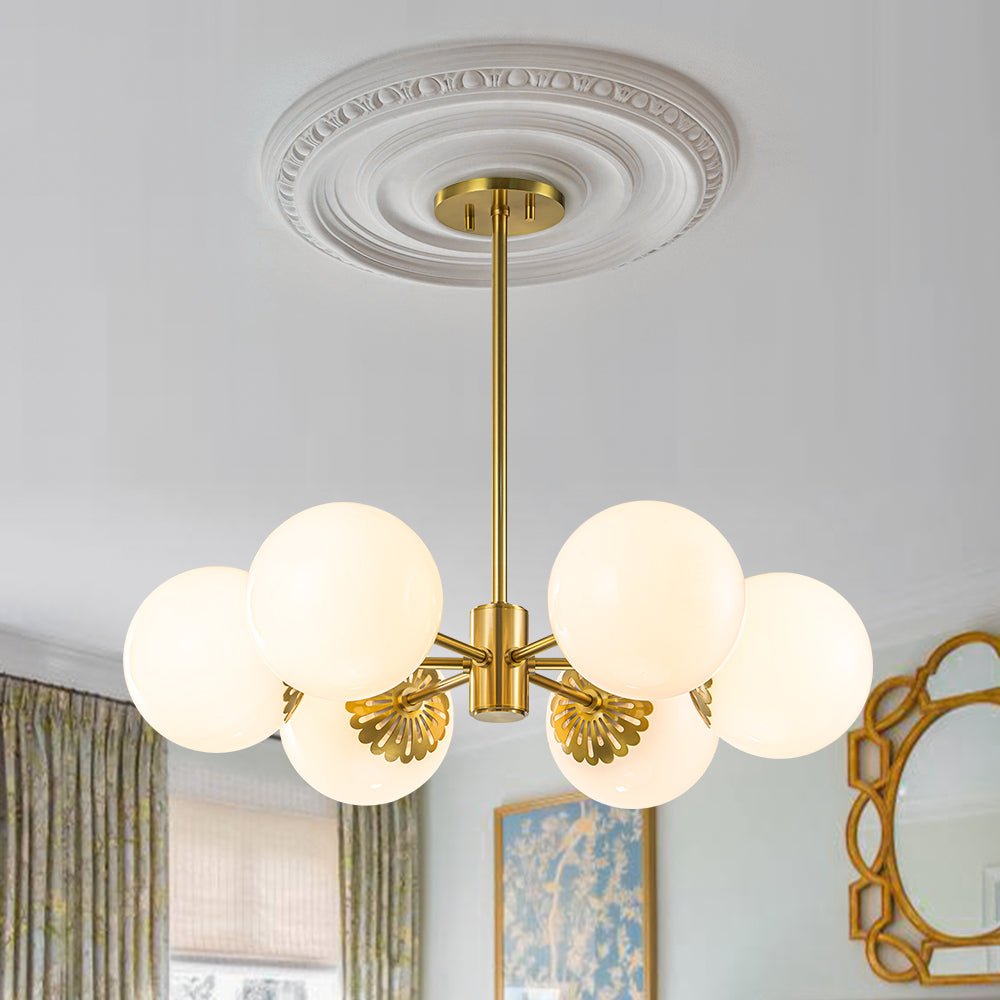 Ostulix Daisy Sputnik Opal Glass Chandelier
