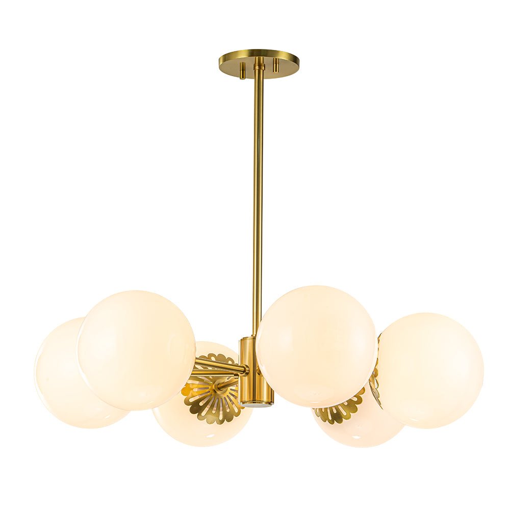 Ostulix Daisy Sputnik Opal Glass Chandelier