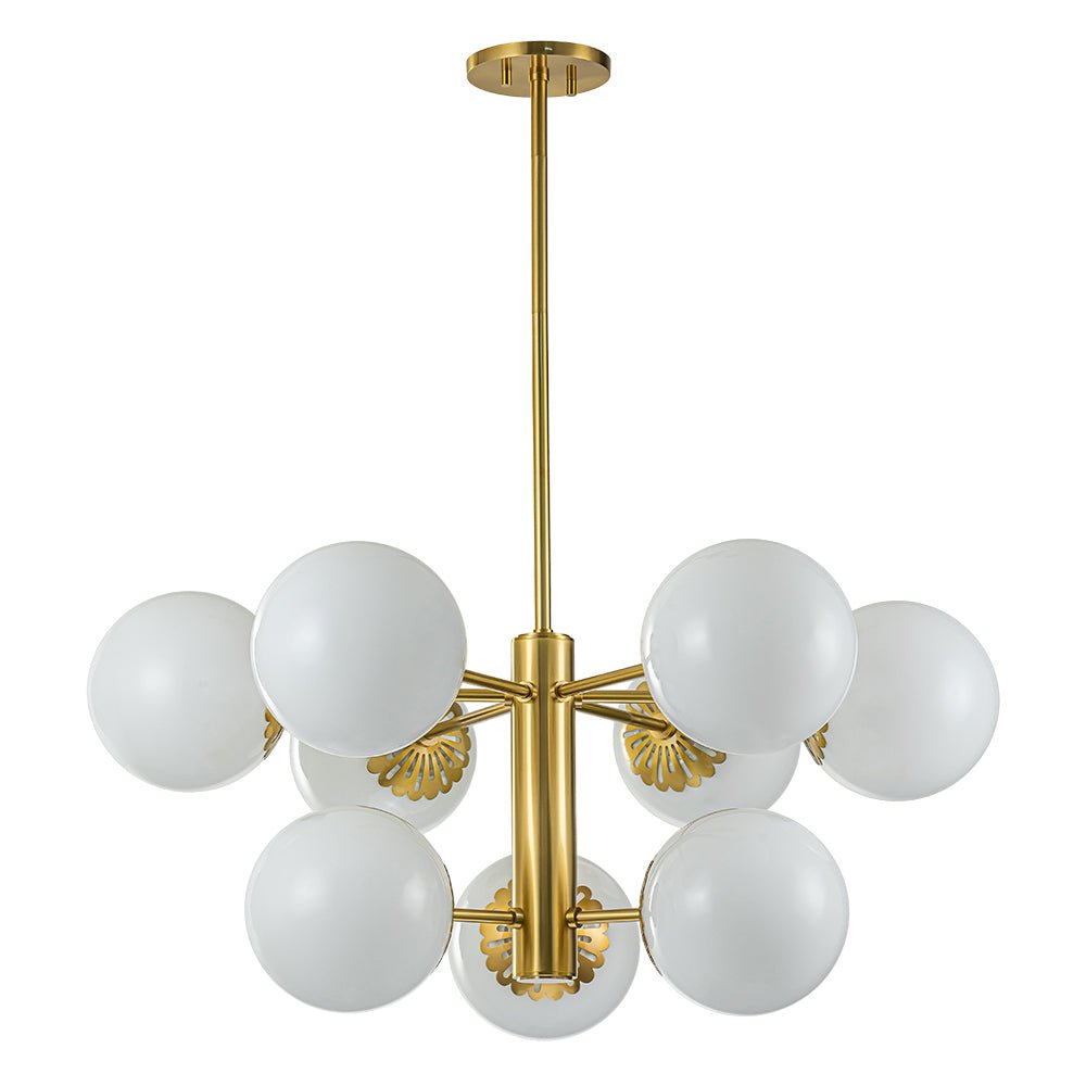 Ostulix Daisy Sputnik Opal Glass Chandelier