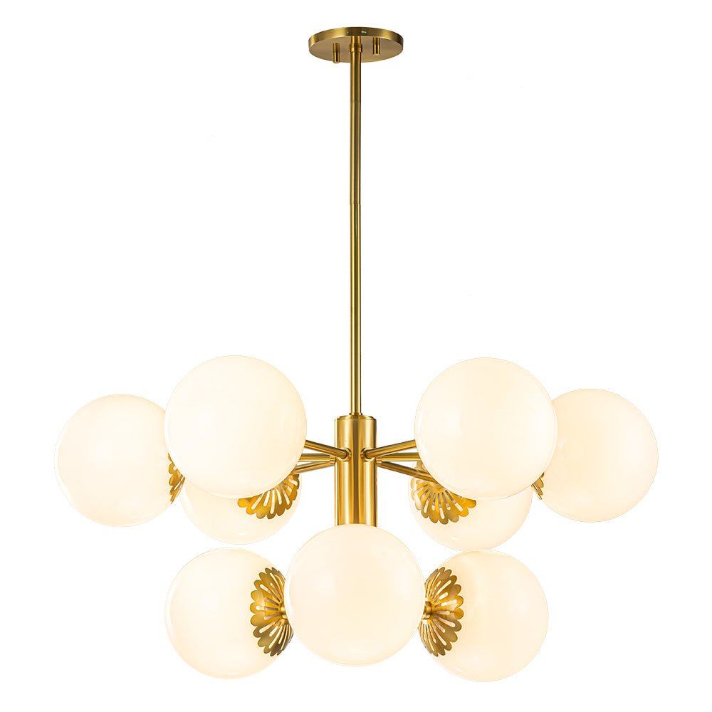 Ostulix Daisy Sputnik Opal Glass Chandelier