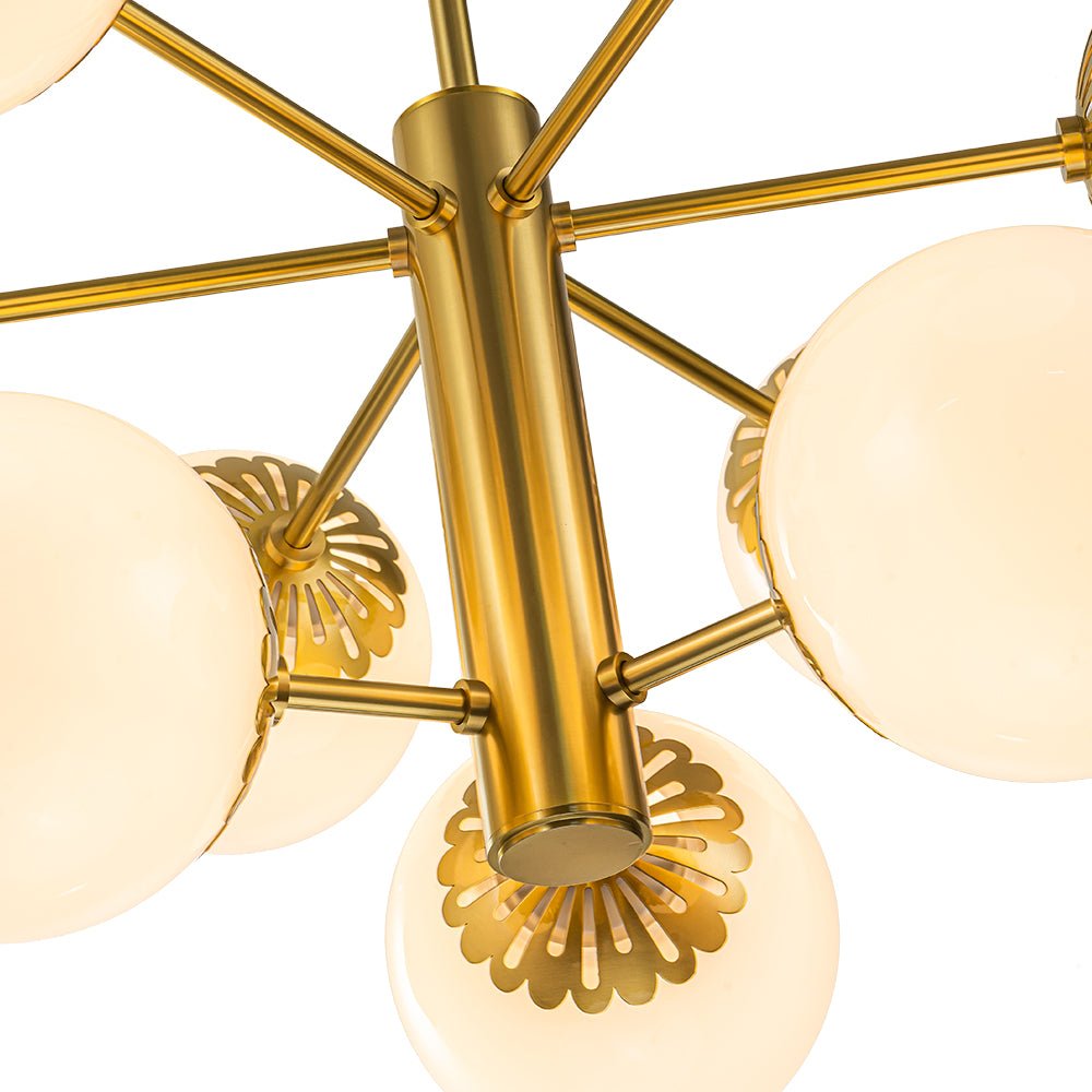 Ostulix Daisy Sputnik Opal Glass Chandelier
