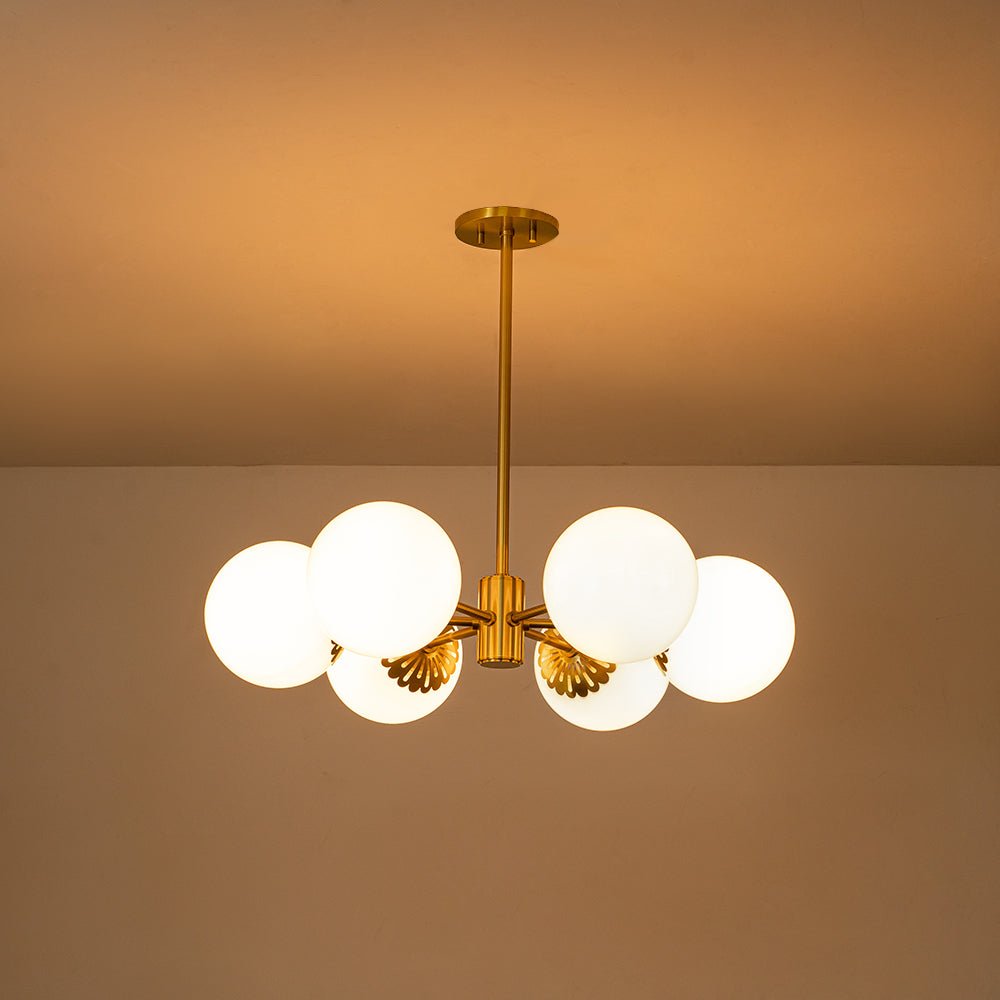 Ostulix Daisy Sputnik Opal Glass Chandelier
