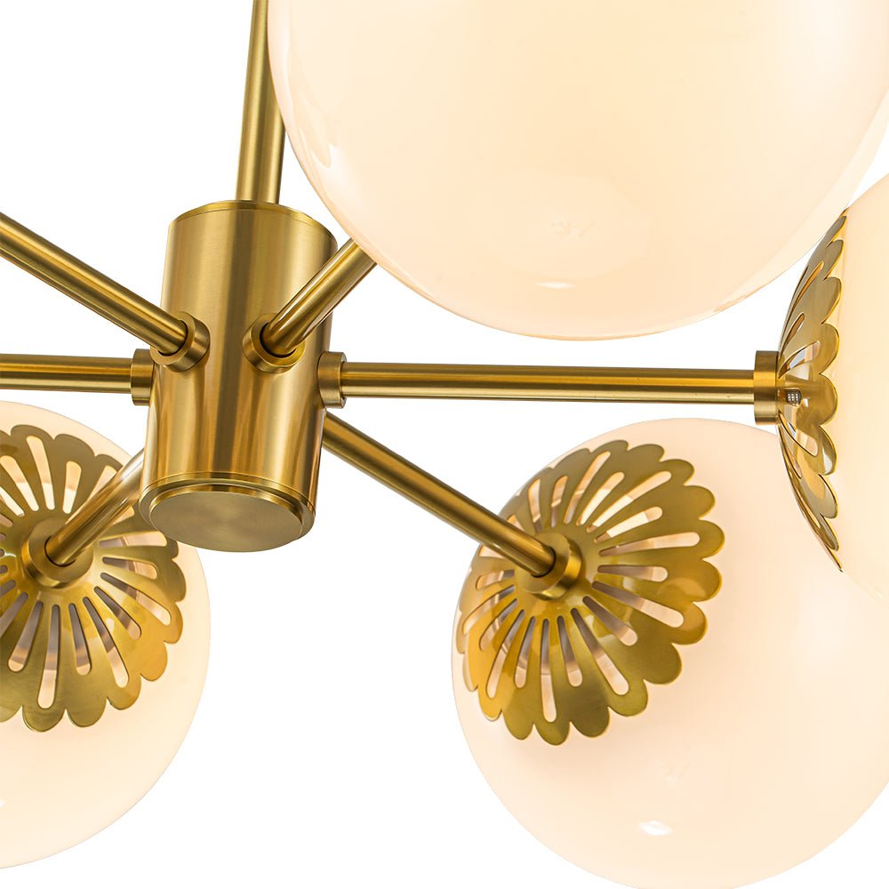 Ostulix Daisy Sputnik Opal Glass Chandelier