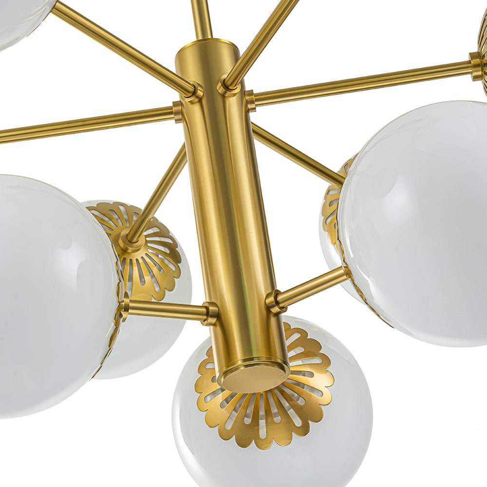 Ostulix Daisy Sputnik Opal Glass Chandelier