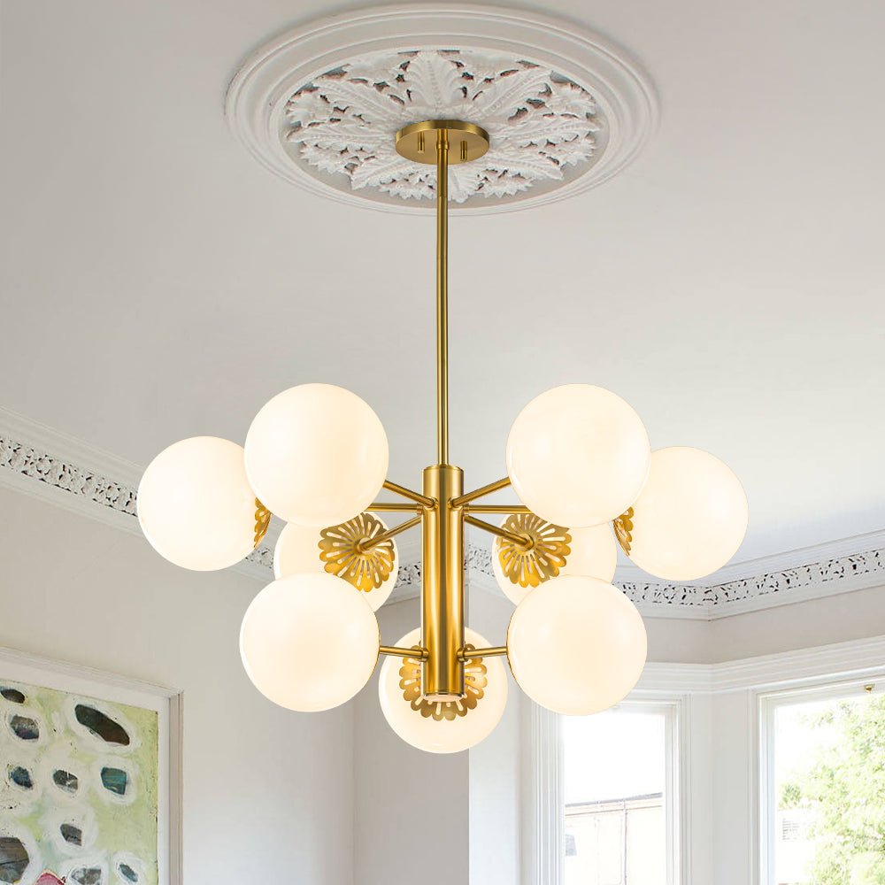 Ostulix Daisy Sputnik Opal Glass Chandelier
