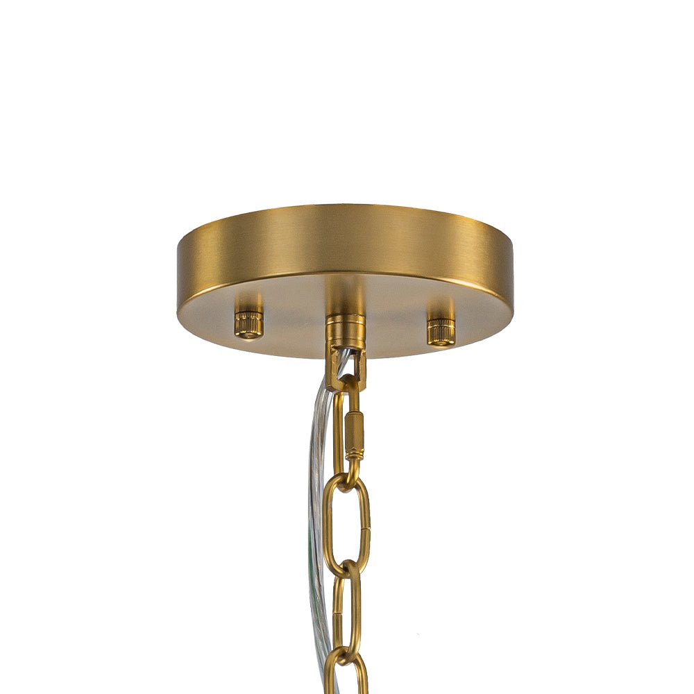 Caeluvyt Draped Ribbed Bubble Glass Pendant Chandelier
