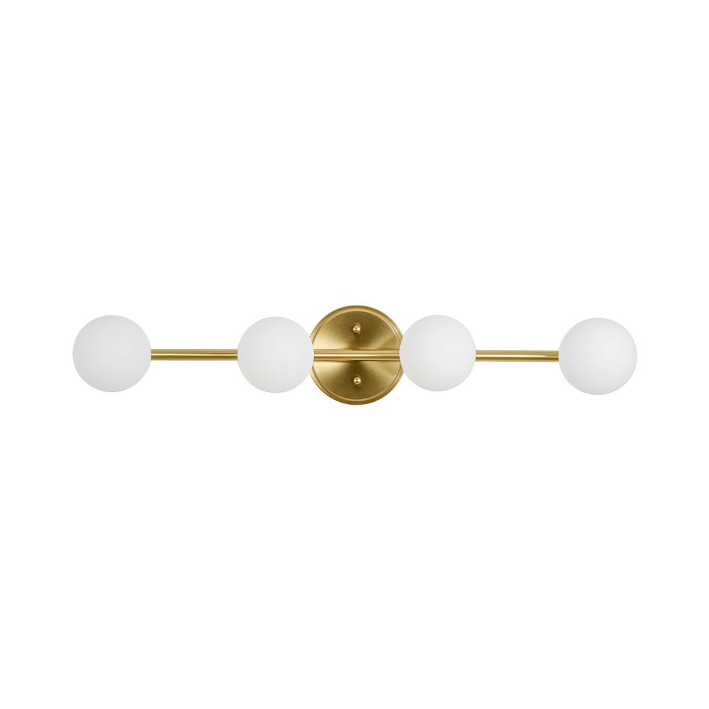 Dvalarinn Linear Globe Opal Glass Semi Flush Mount Vanity Light