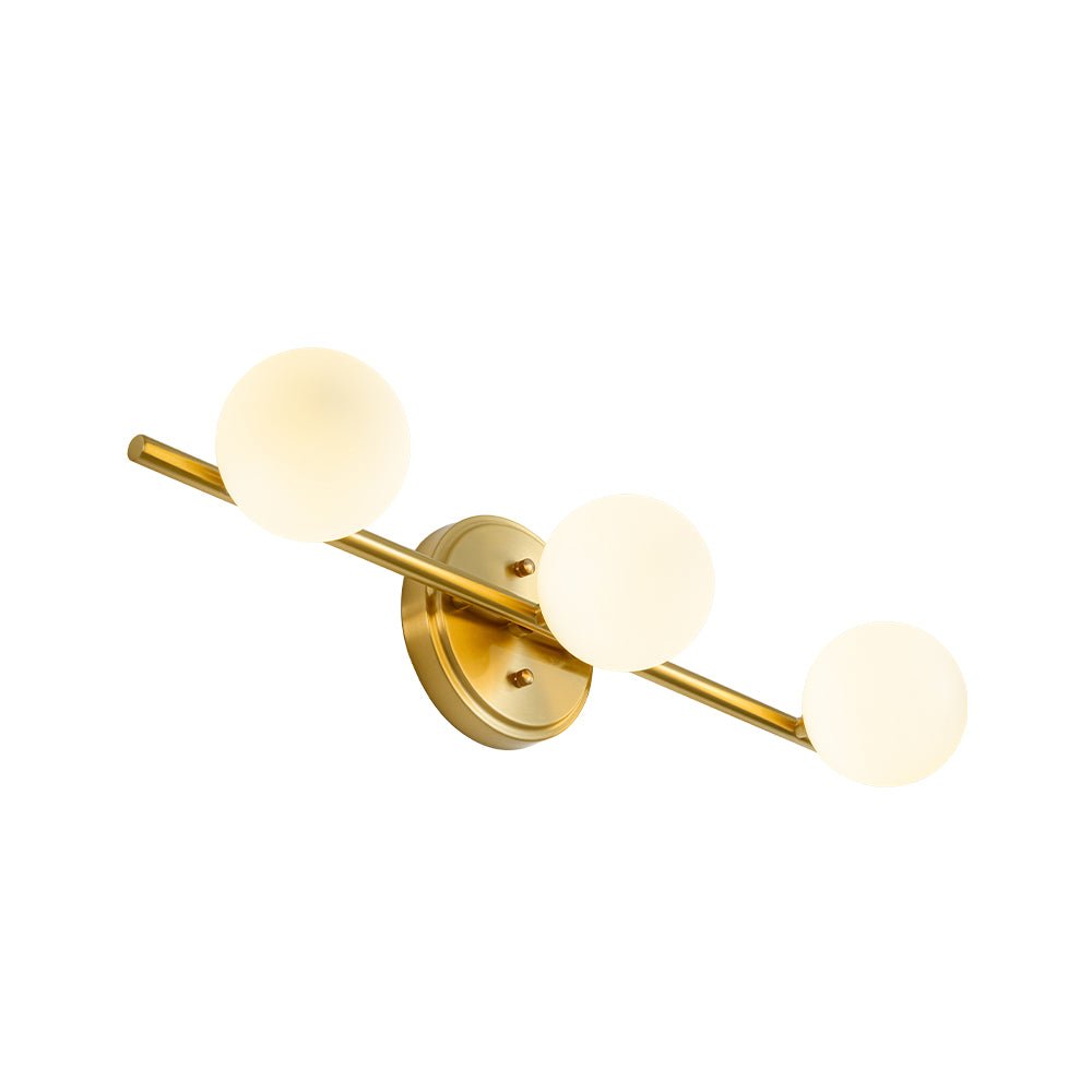 Dvalarinn Linear Globe Opal Glass Semi Flush Mount Vanity Light