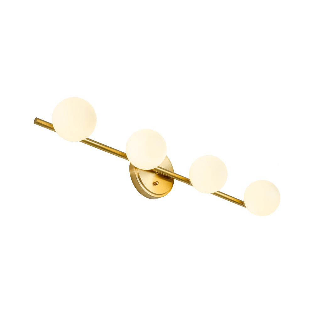 Dvalarinn Linear Globe Opal Glass Semi Flush Mount Vanity Light