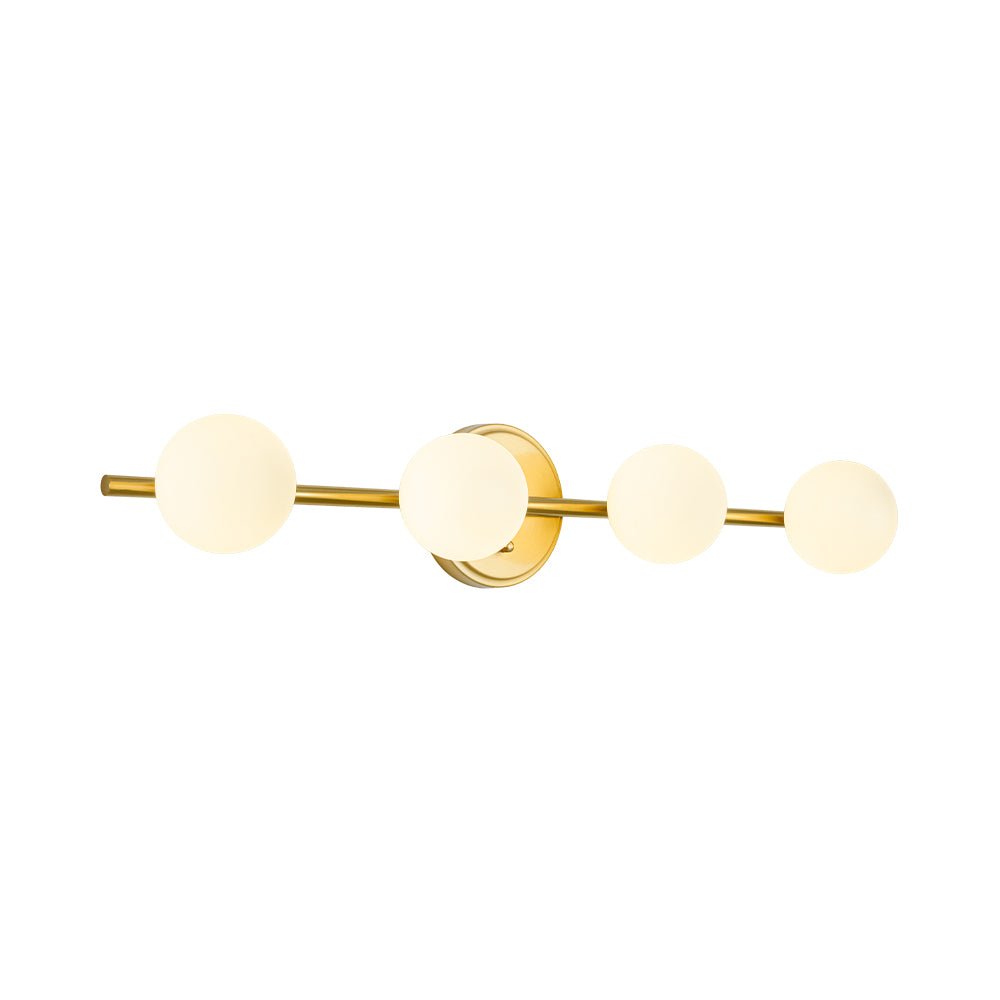 Dvalarinn Linear Globe Opal Glass Semi Flush Mount Vanity Light
