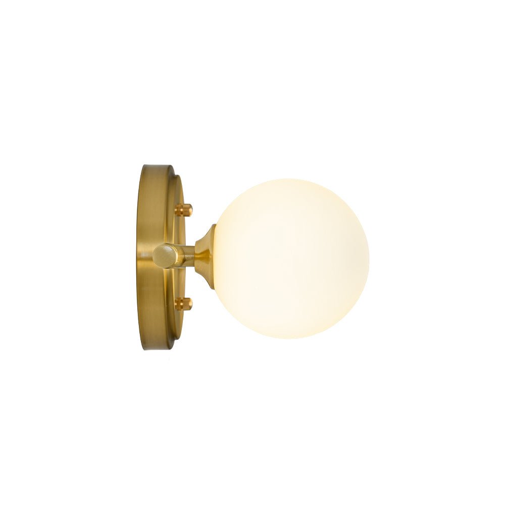 Dvalarinn Linear Globe Opal Glass Semi Flush Mount Vanity Light