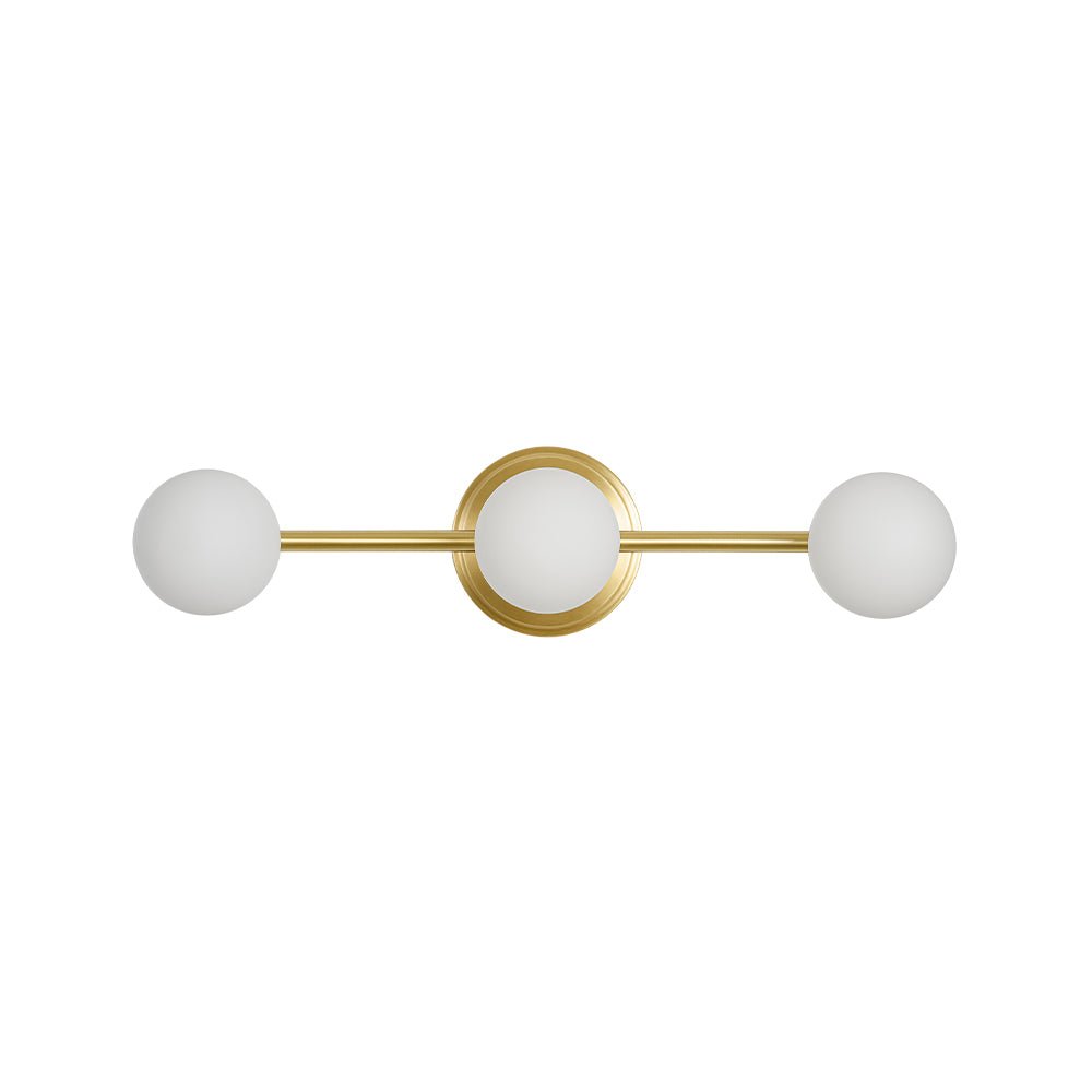 Dvalarinn Linear Globe Opal Glass Semi Flush Mount Vanity Light