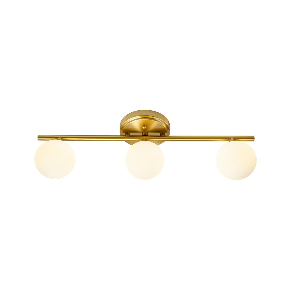 Dvalarinn Linear Globe Opal Glass Semi Flush Mount Vanity Light
