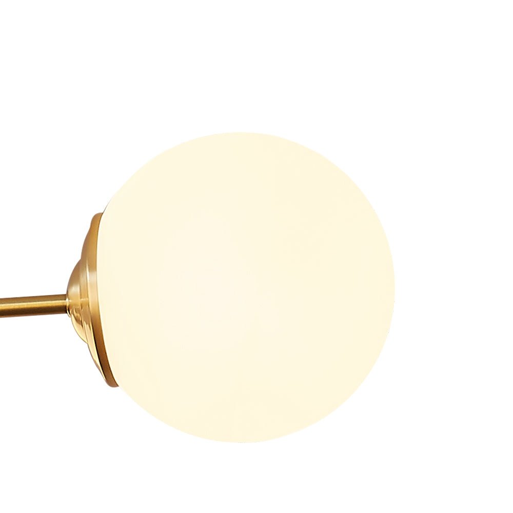 Aevig Minimalist Brass Opal Glass Chandelier