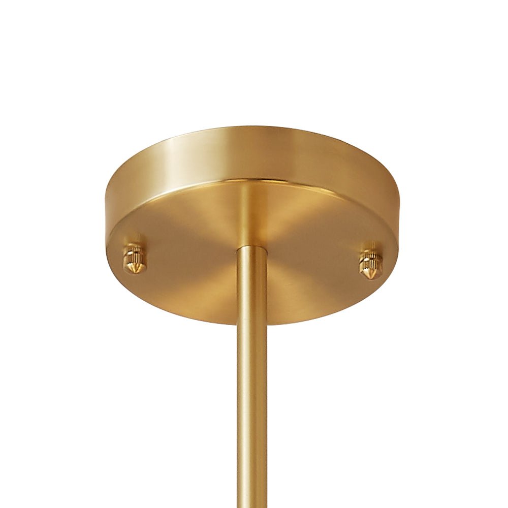 Aevig Minimalist Brass Opal Glass Chandelier