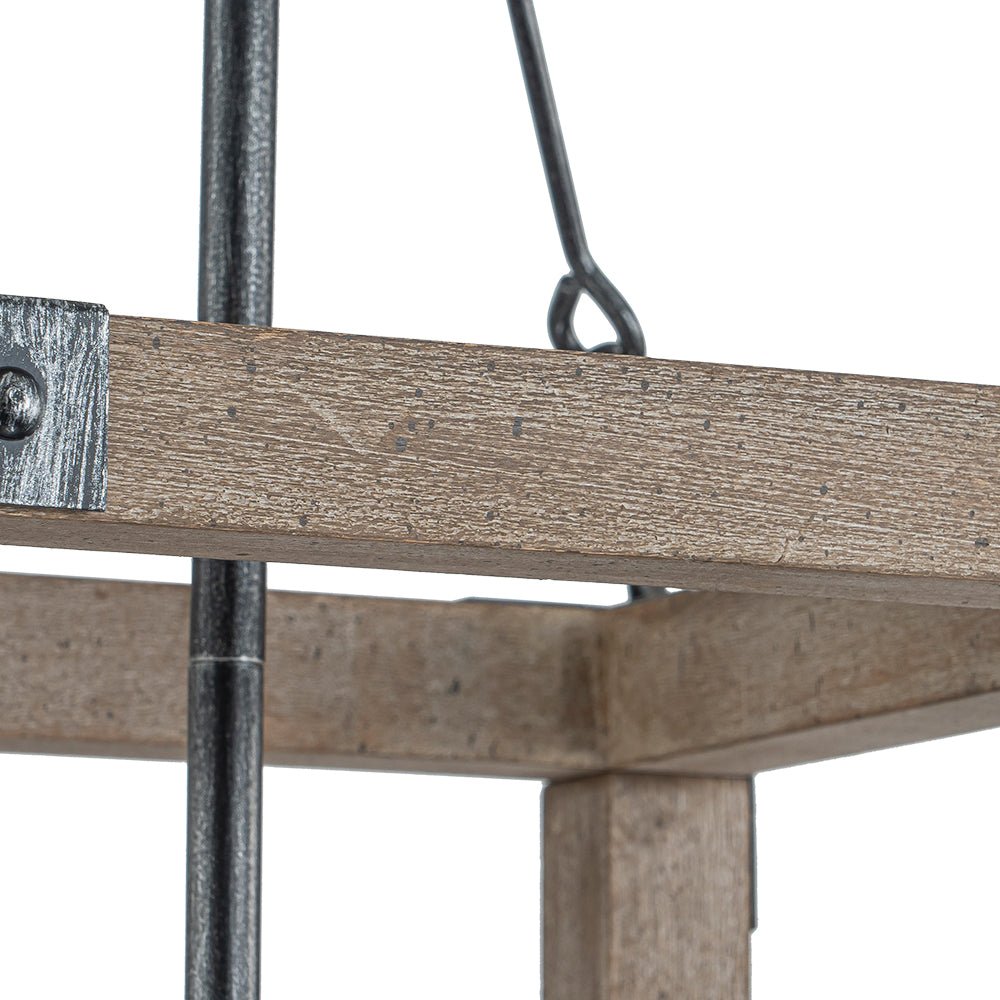 Alvuvo Candle Style Weathered Wood Pendant Light