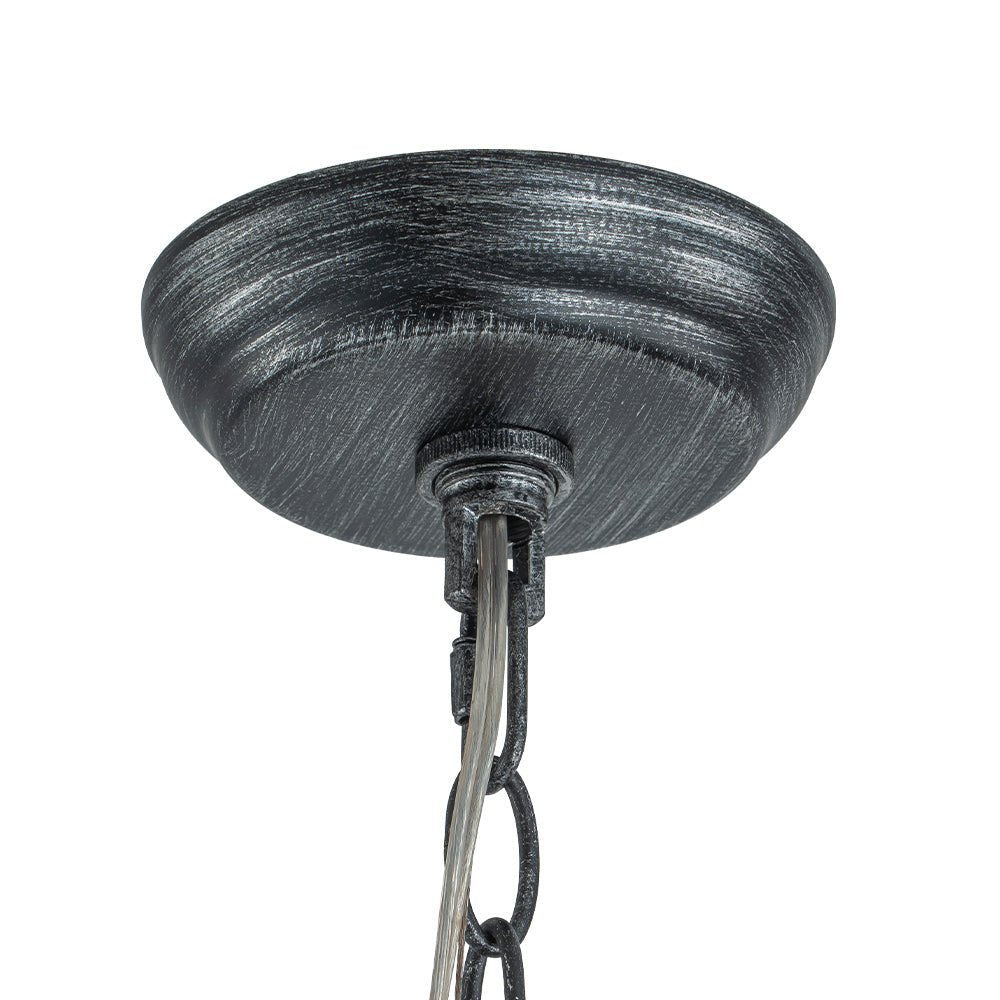 Alvuvo Candle Style Weathered Wood Pendant Light