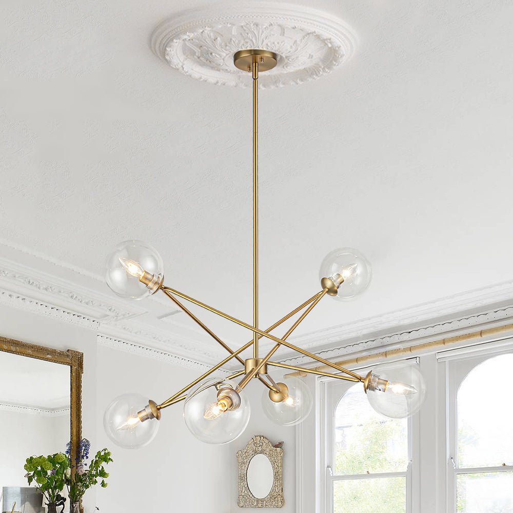 Ornhog Celestial Linear Sputnik Glass Chandelier