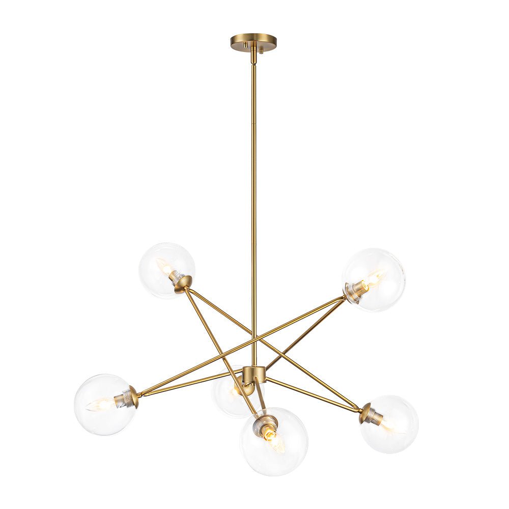 Ornhog Celestial Linear Sputnik Glass Chandelier