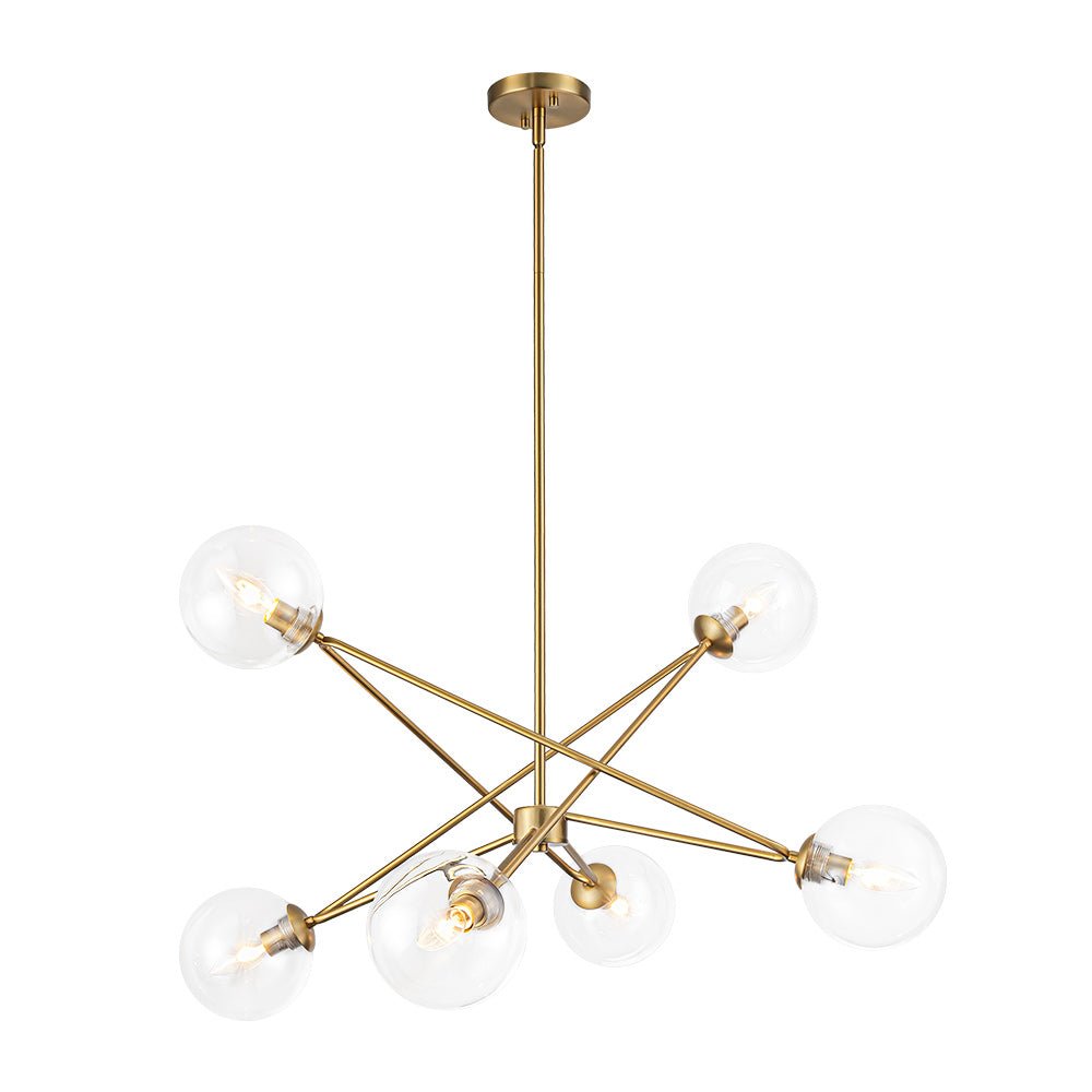 Ornhog Celestial Linear Sputnik Glass Chandelier