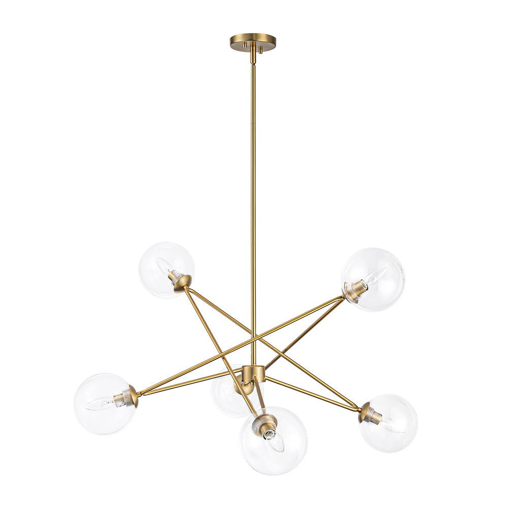 Ornhog Celestial Linear Sputnik Glass Chandelier