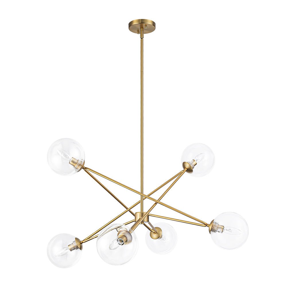 Ornhog Celestial Linear Sputnik Glass Chandelier