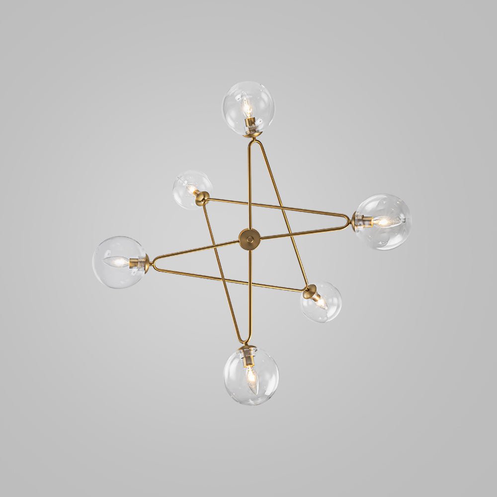 Ornhog Celestial Linear Sputnik Glass Chandelier