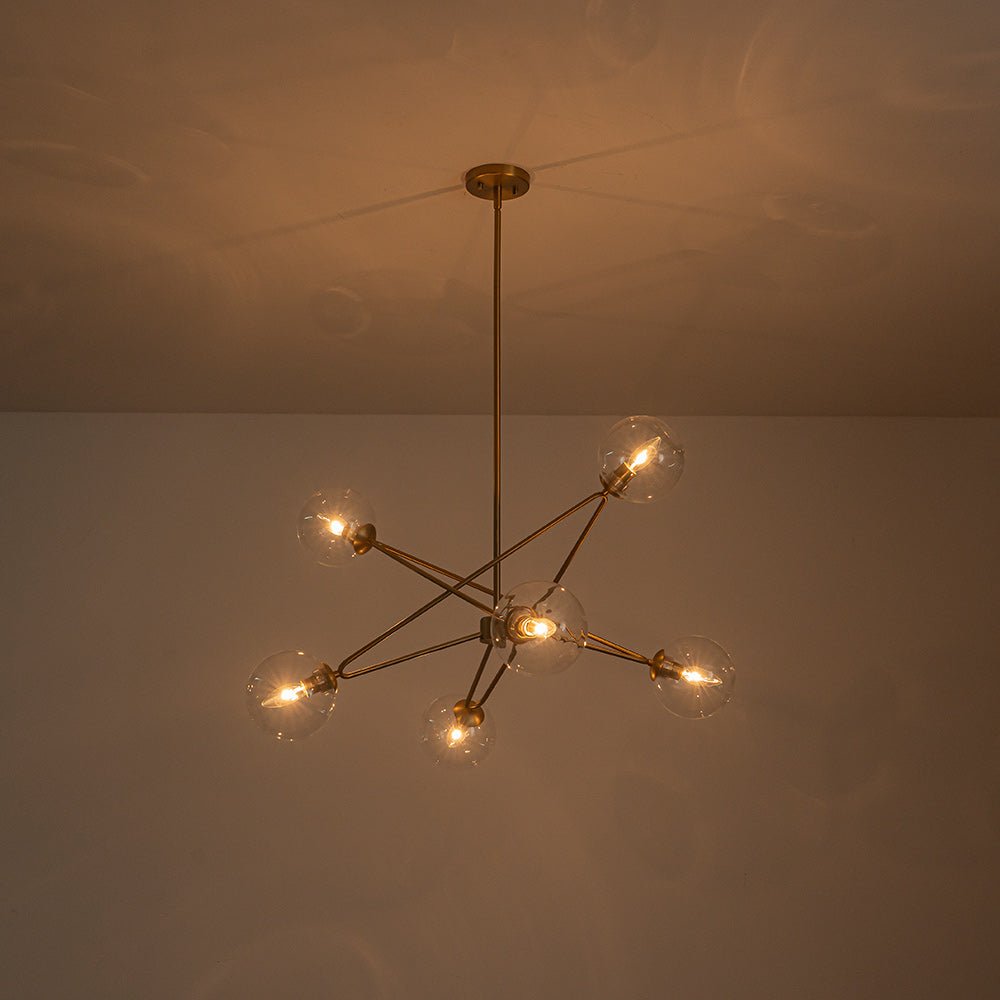 Ornhog Celestial Linear Sputnik Glass Chandelier