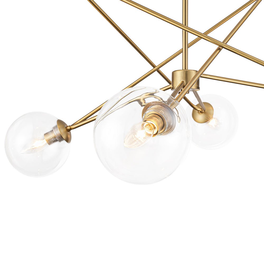 Ornhog Celestial Linear Sputnik Glass Chandelier