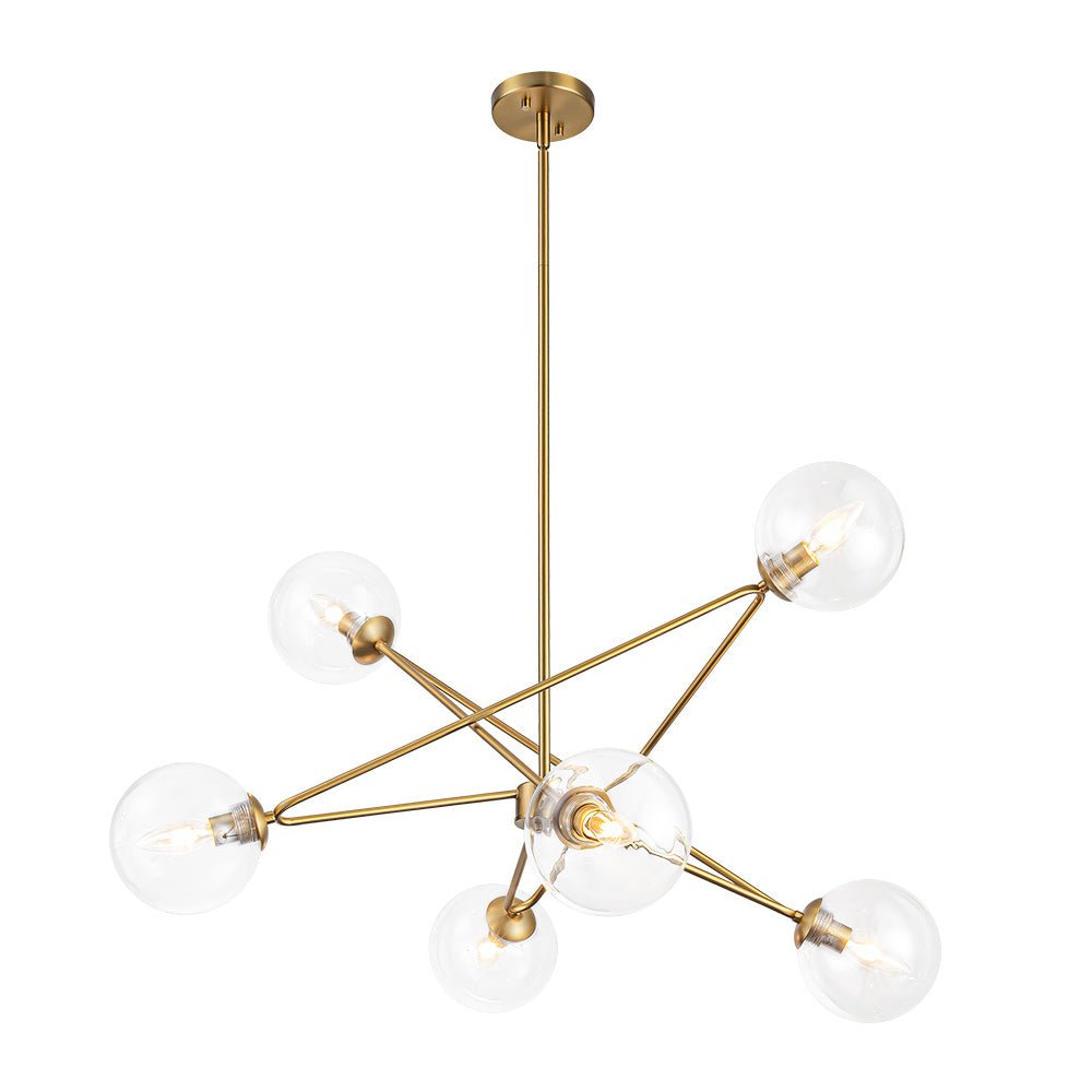 Ornhog Celestial Linear Sputnik Glass Chandelier
