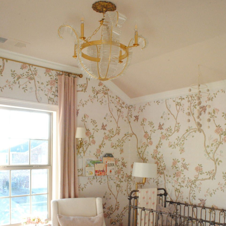 Oravel Antique Floral Crystal Chandelier