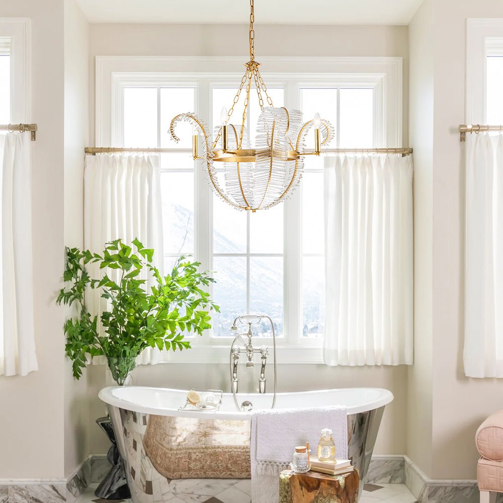 Oravel Antique Floral Crystal Chandelier