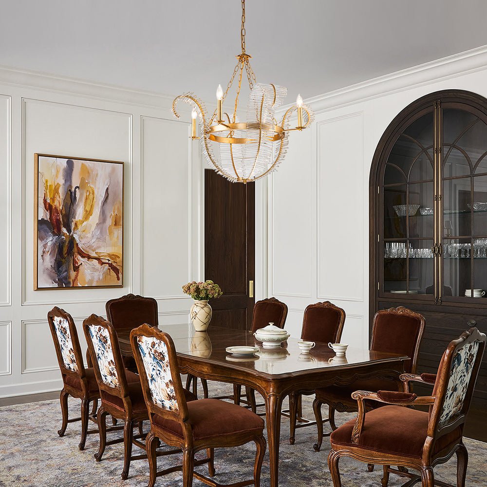 Oravel Antique Floral Crystal Chandelier