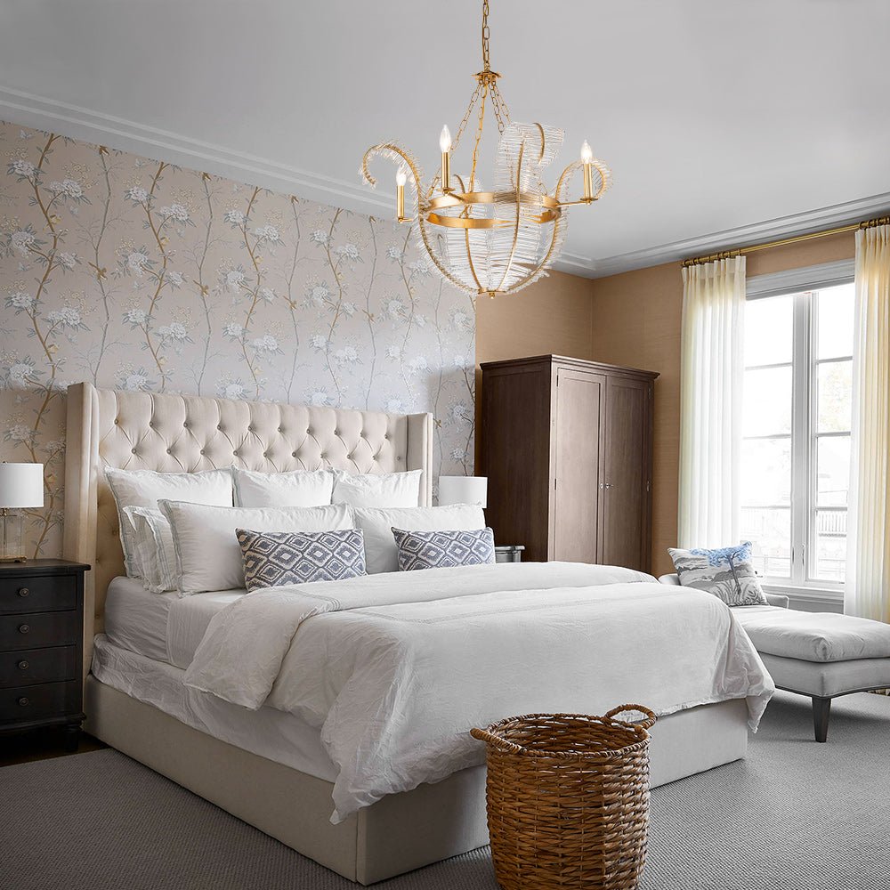 Oravel Antique Floral Crystal Chandelier