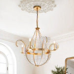 Oravel Antique Floral Crystal Chandelier