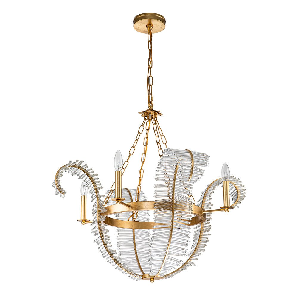 Oravel Antique Floral Crystal Chandelier
