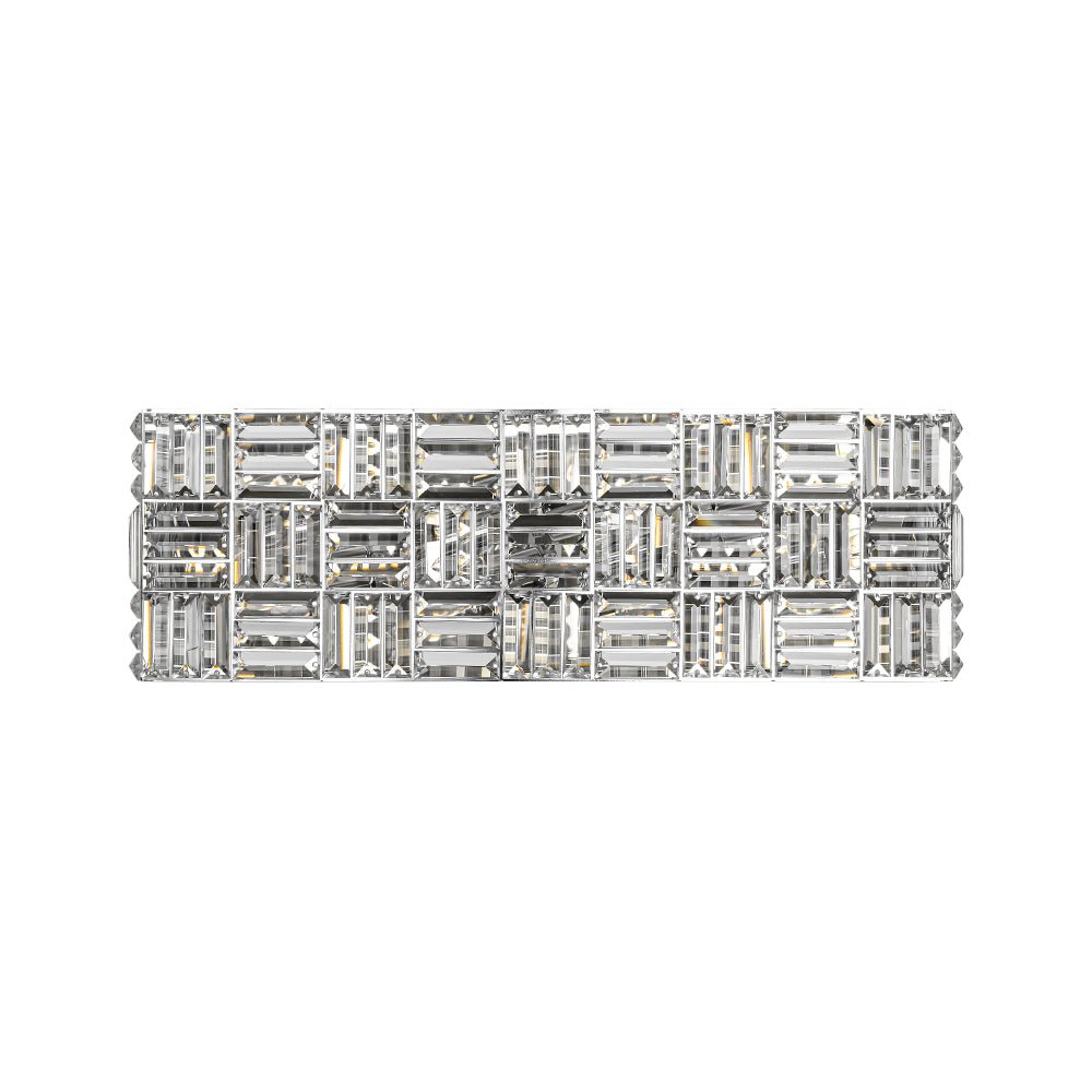 Himinuvyx Chrome Luxe Linear Rectangle Crystal Vanity Light