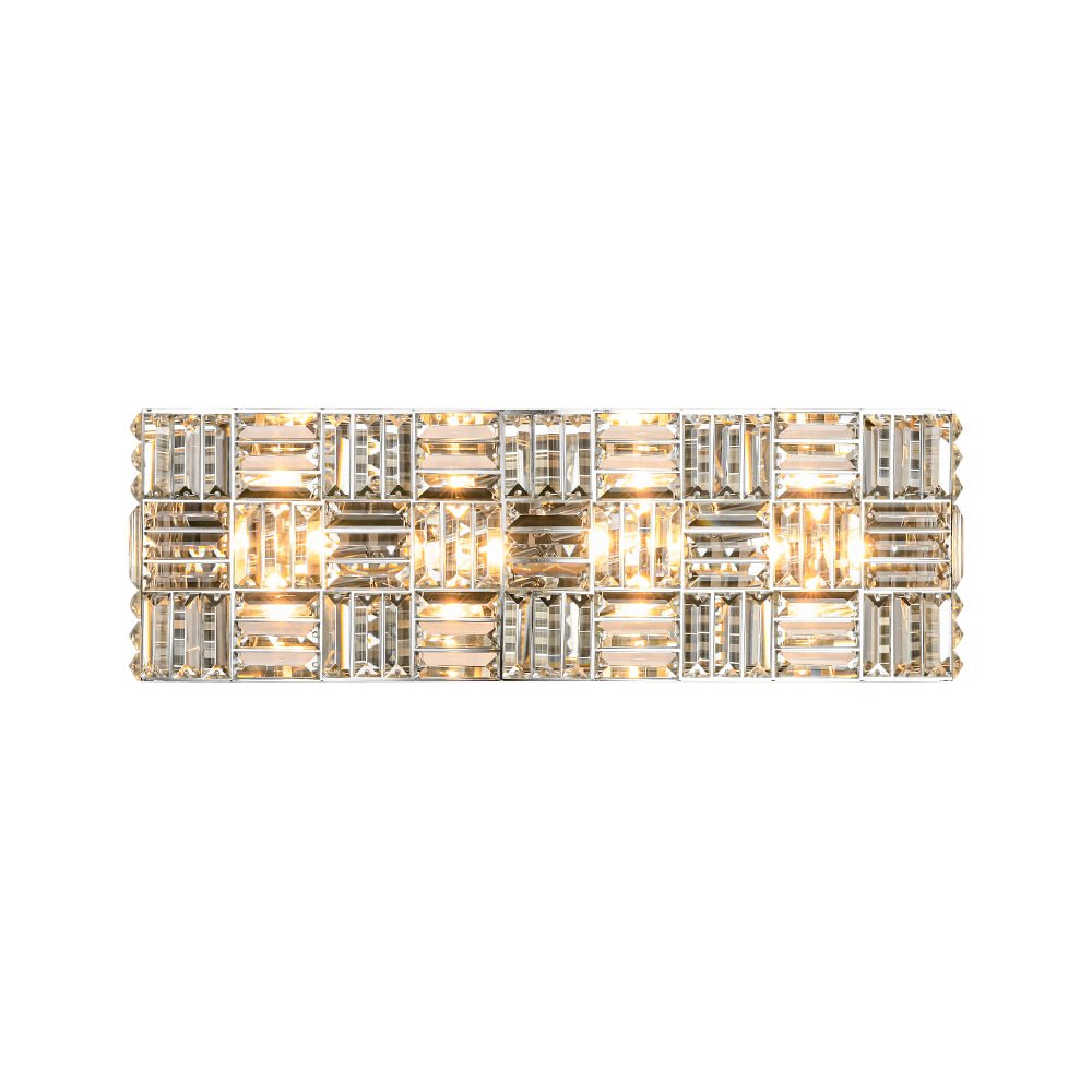 Himinuvyx Chrome Luxe Linear Rectangle Crystal Vanity Light