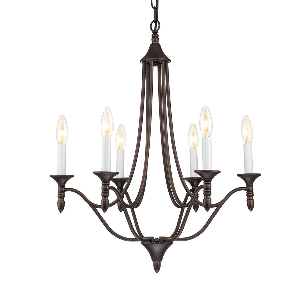Plotun Classic Candle Style Empire Metal Chandelier